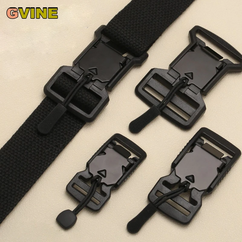 

Functional 20mm 25mm 38mm Magnetic Release Buckle Quick Side Clip Buckles Magnetic Clasp Black Belt Buckle for Men