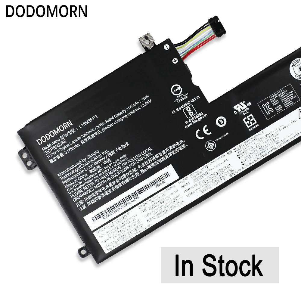 Imagem -05 - Dodomorn L18m3pf2 Bateria do Portátil para Lenovo Ideapad L34015api L340-15iwl L340-17api V155-15api L18c3pf2 L18d3pf1 11.25v 36wh