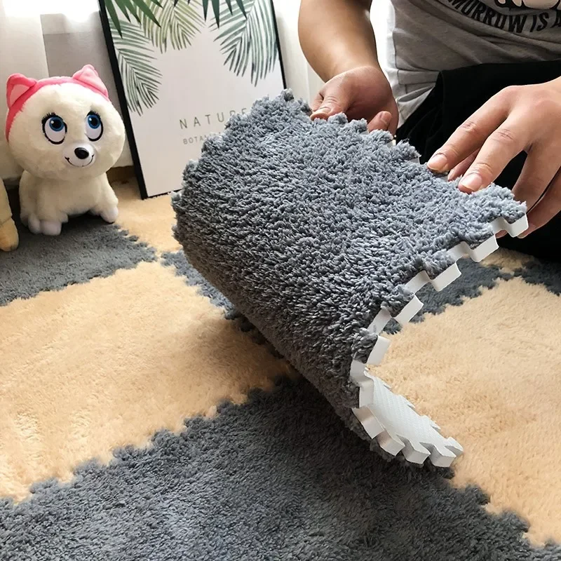 Baby Play Soft Interlocking Floor Mats Thick Foam Puzzle Carpet Tiles for Bedroom Kid Room Baby Crawling Area Bedroom Decoration