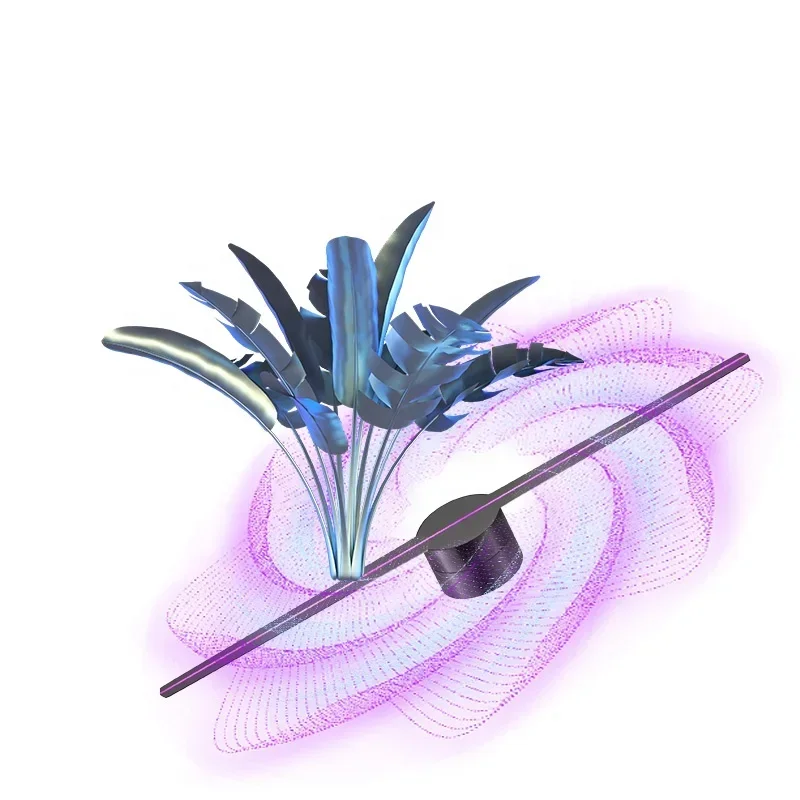 Factory Delivery 360 Turning Around 42cm Splicing 3D Hologram Fan HD Animation Big 3d Fan Display