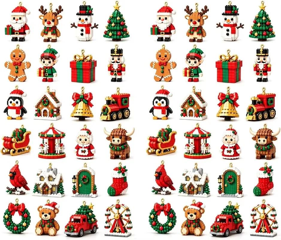 Christmas Advent Calendar 24 Day Countdown Mini Christmas Ornaments Mystery Box Holiday Decor Surprise Gift Collection view 5