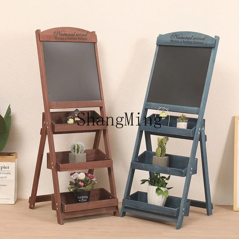 CL multi-layer succulent plant blackboardstore signature blackboard succulent living room balcony storage blackboard rack retro