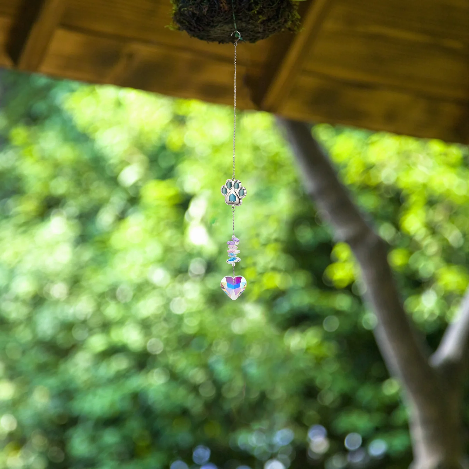 

Crystal Chime Garden Decor Animal Yard Decorations Outdoor Porch Sun Catcher Wind Chime Pendant Dog Memorial Windchime Patio