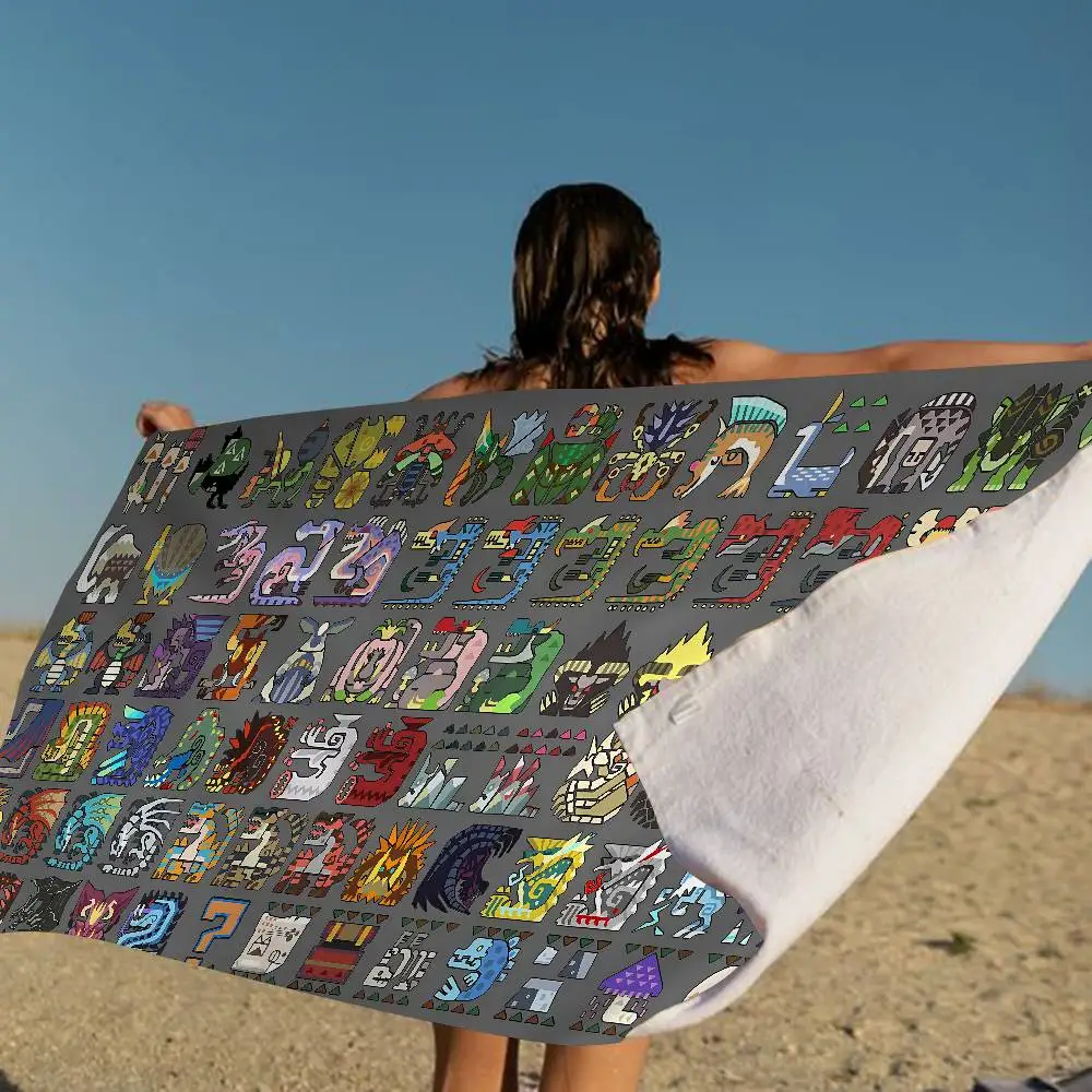 Games Monster Hunter Big Microfiber Beach Towels Quick Dry Towel Sand Beach Towels Pool Towel for Travel Swim Pool Yoga
