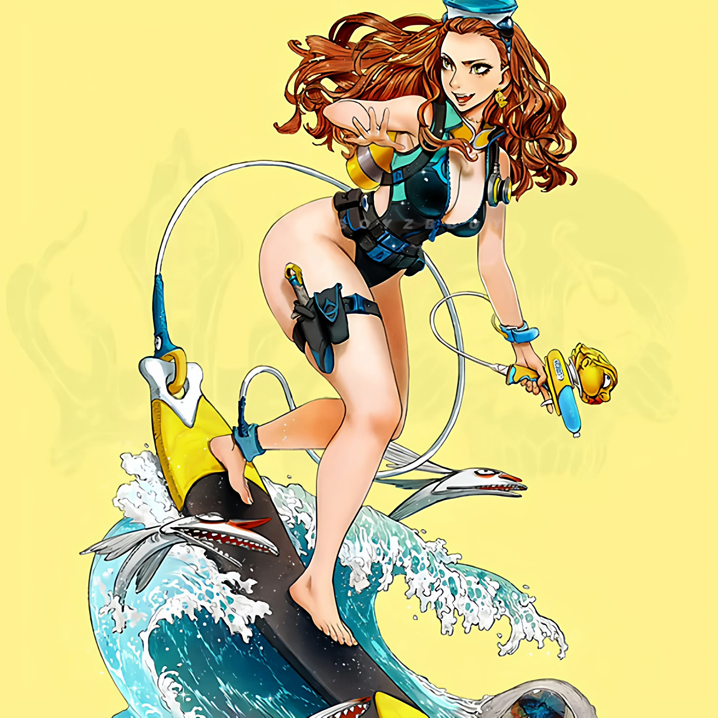 

38mm Beauty Soldier Resin model kits figure beauty colorless and self-assembled A-2171