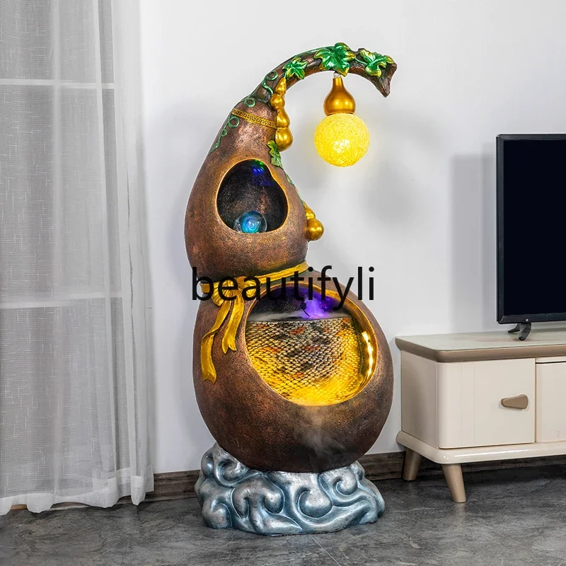 Gourd Shengcai fountain ornament circulating water lucky feng shui wheel landing landscape ornament opening new house move gift