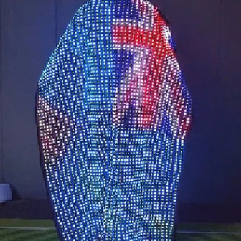 Dynamic Digital Signage Video Animation Flag LED Magic Blanket Magic Mesh for Drones Flying Show view 3