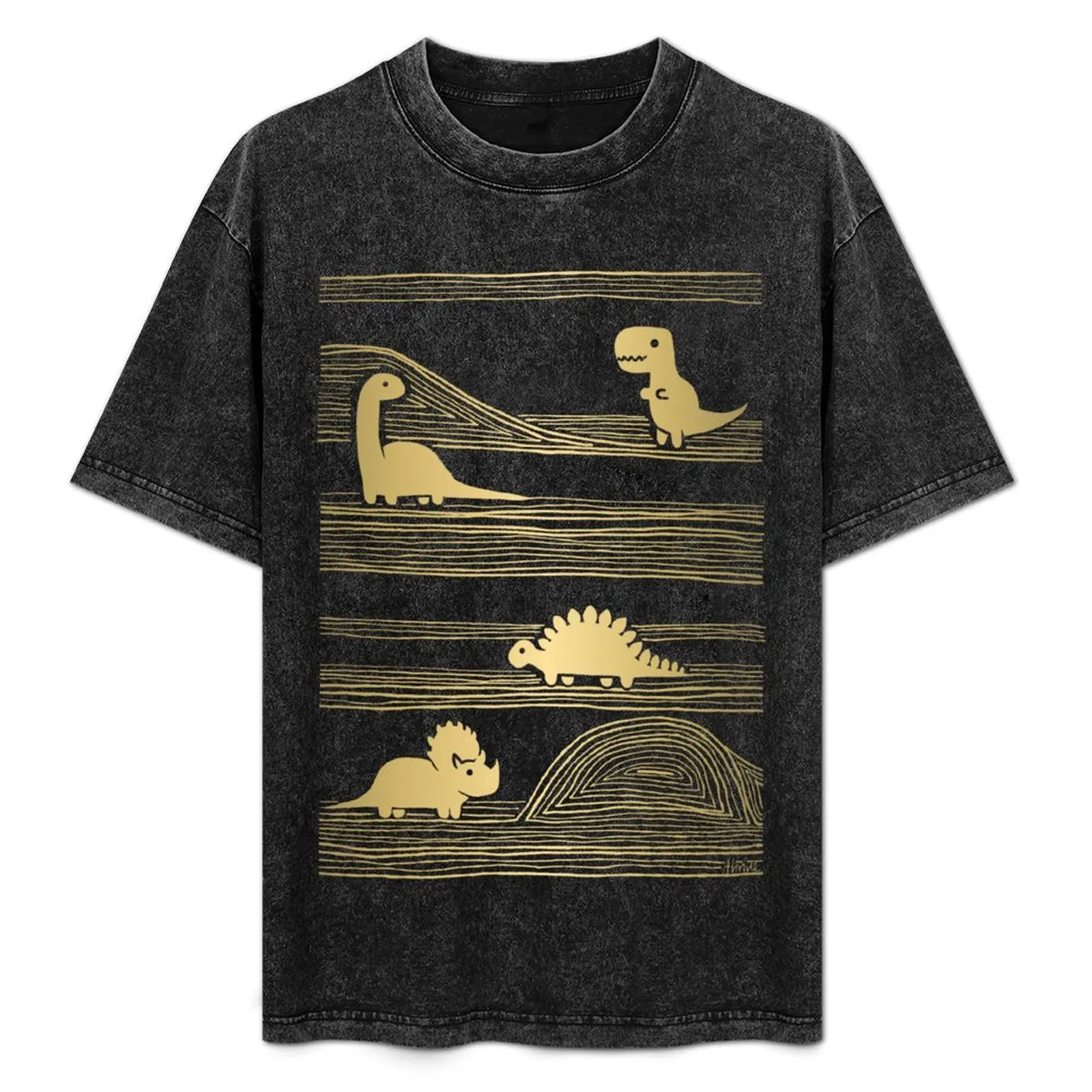 

Dinosaur (gold/black) T-Shirt Urban Style Print T-Shirt