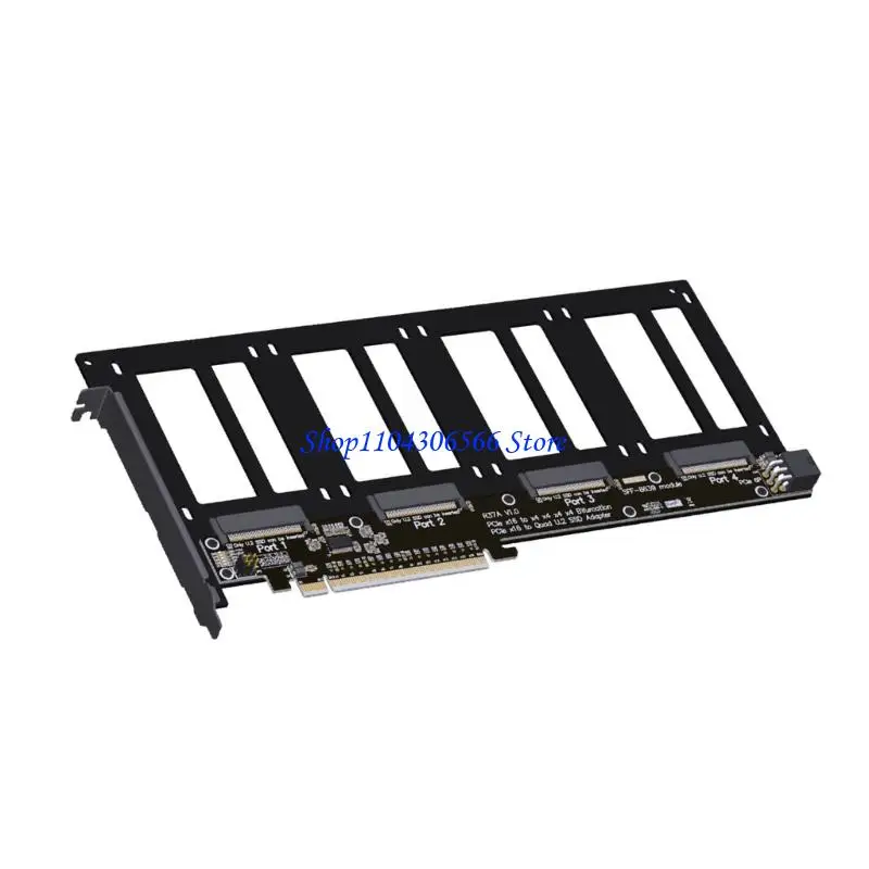 02DD High Bandwidth PCIe5.0 x16 to 4 Port Bifurcation Splitter Adapter Expansion Card