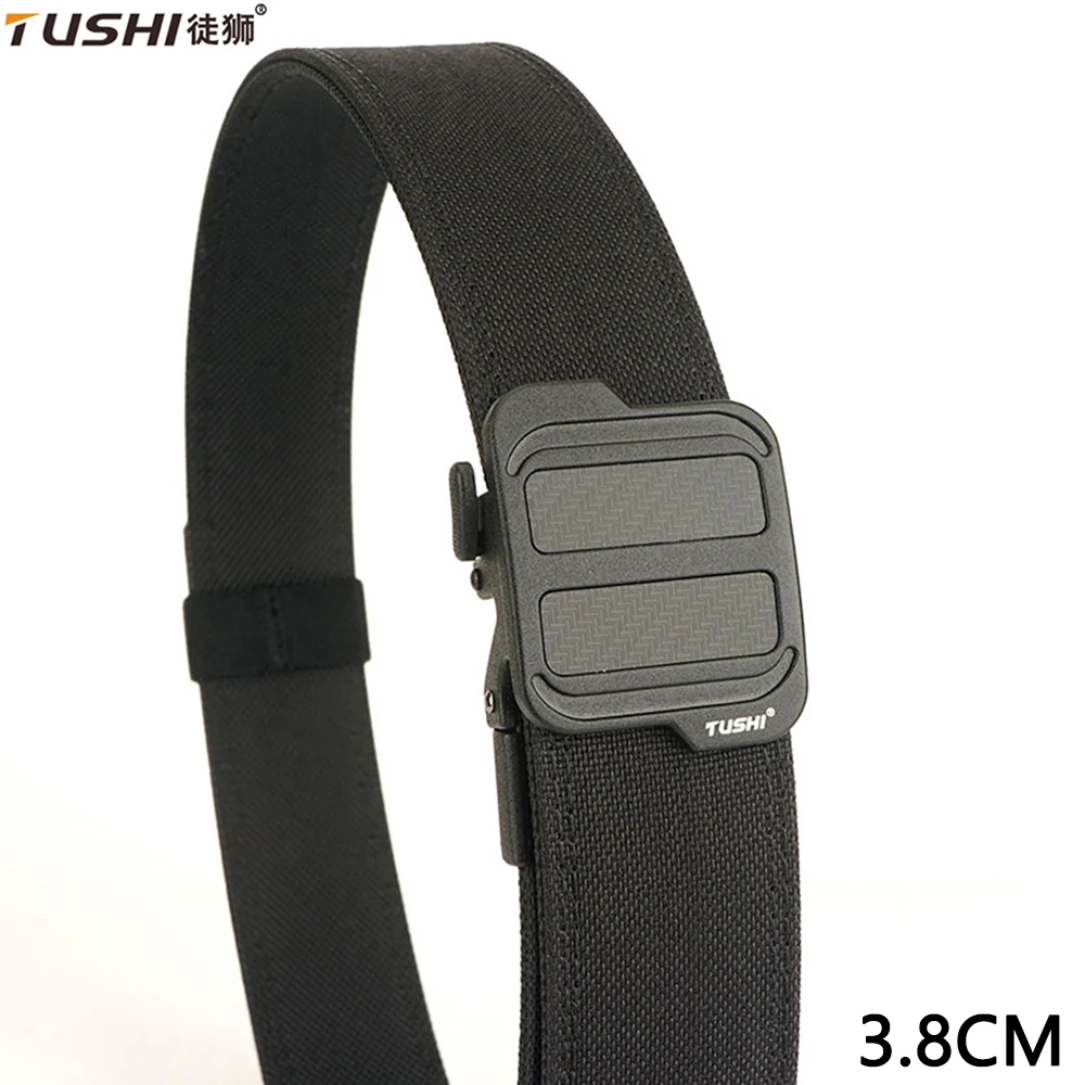 TUSHI New Military Belt for Men Sturdy Nylon Metal Automatic Buckle Police Duty Belt Tactical Outdoor Girdle IPSC Accessories