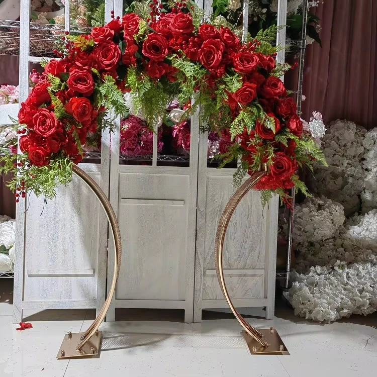 *New Product Wedding Table Centerpieces Gold Metal Flower Stand Decoration