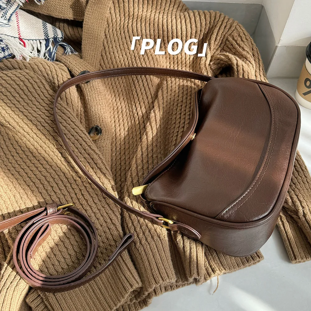 

Мягкая кожаная сумка-кошелек женская Maille Color винтажная сумка через плечо для пельменей универсальная сумка-мессенджер под мышками