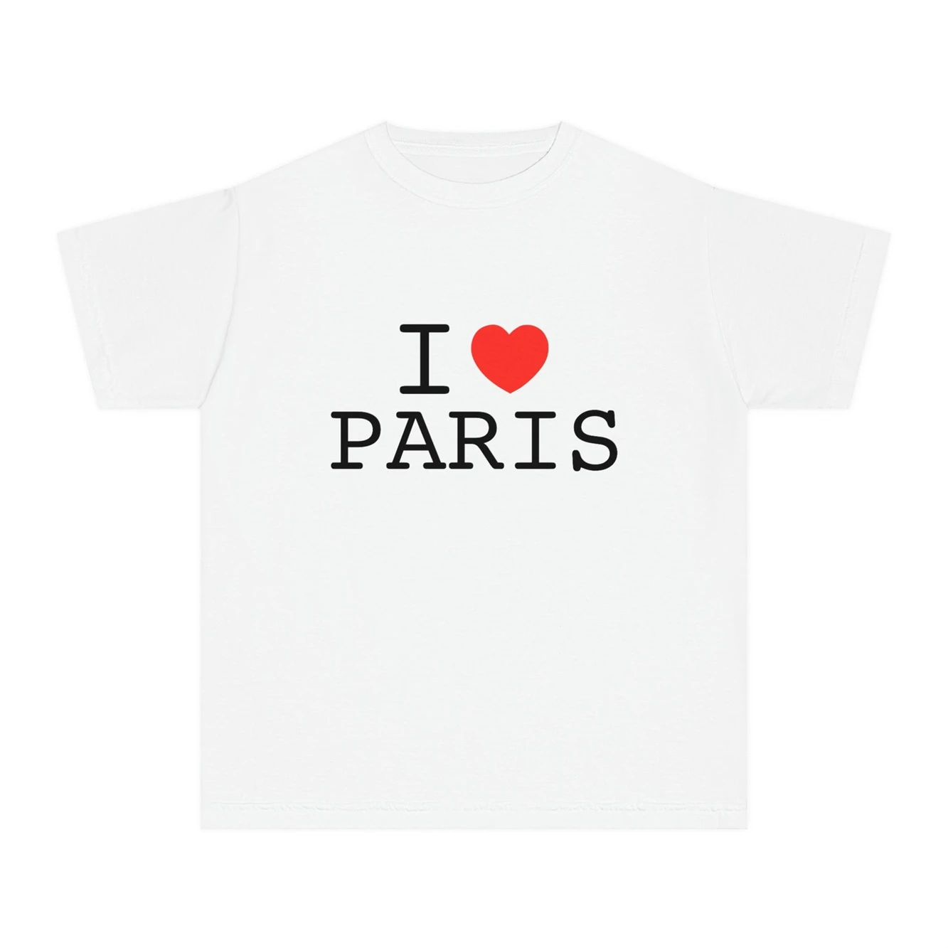 I Love Paris Y2K Slogan Baby Tee Summer Kid's T-Shirt  Kid's 100% Cotton T-Shirt Summer Tee Top Baby Boutique Shirt Gift