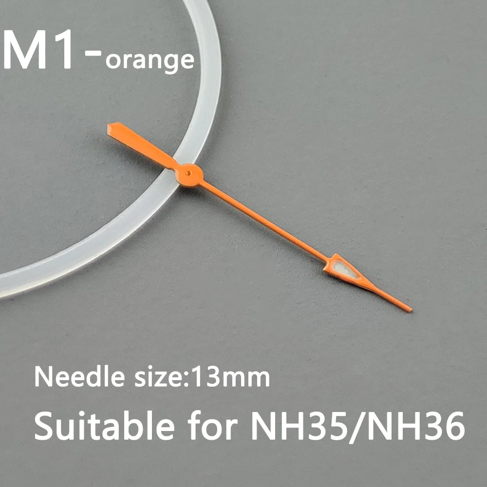 NH35 Hands Pointer Silver Needle Green Luminous, Watch Accessories, Suitable for NH35 Second Hands NH36 Movement Watch Hands
