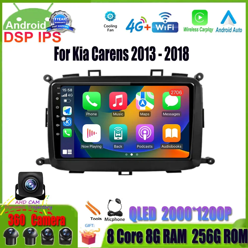 

For Kia Garens 2013-2018 Android 14 Car Radio Multimedia Video Player Navigation GPS 9 Inch 4G Lte No 2Din 2 Din Dvd