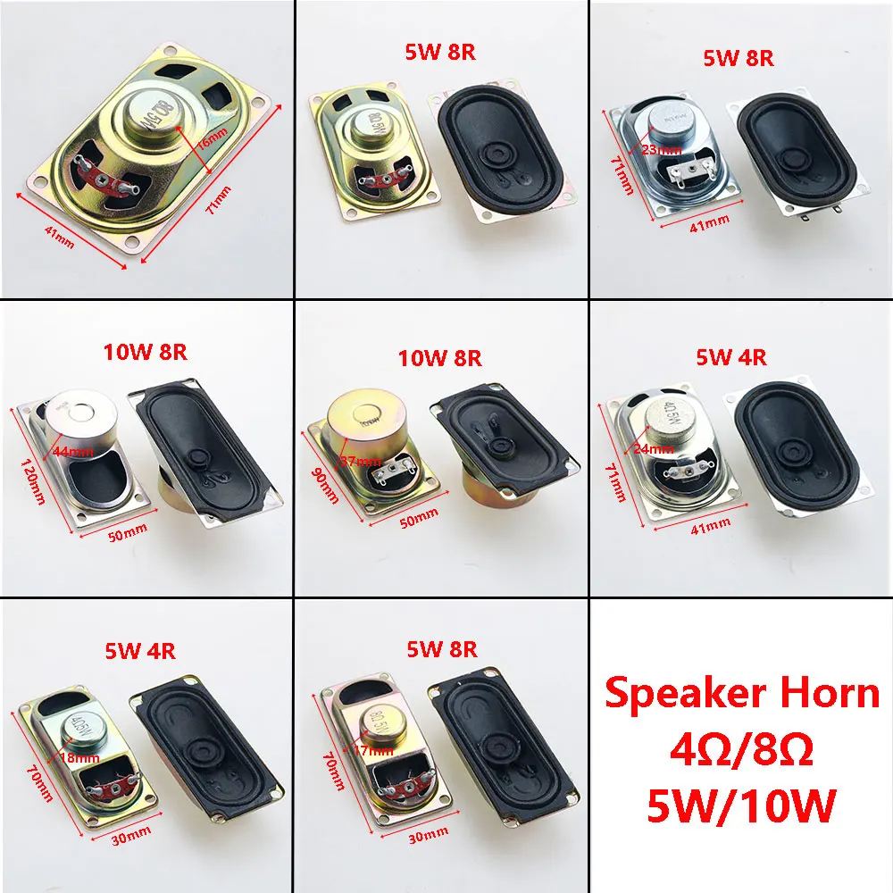 4 8 ohms 5/10 Watt 12050/3070/4070/5090 Horn Loud speaker For home audio-visual equipment and other speakers