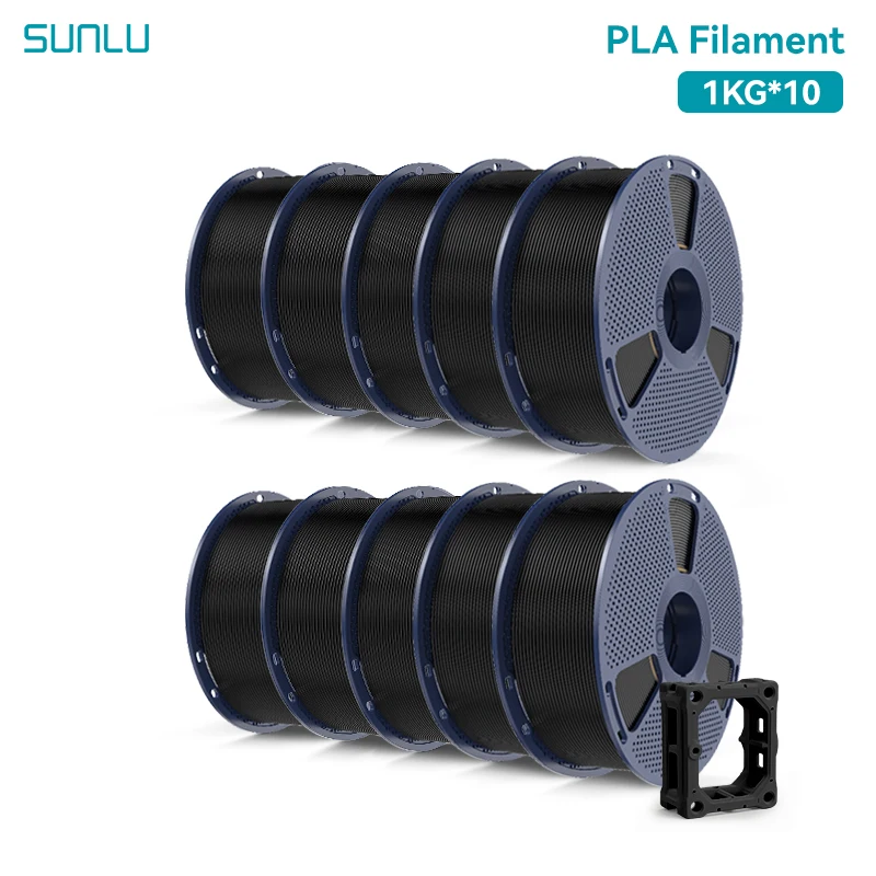 SUNLU PLA 3D-Filament 1,75 mm, umweltfreundlich, sauber gewickelt, Basis-PLA, Genauigkeit ± 0,02 mm, mit wiederverwendbarer Spule, passend für die meisten FDM-3D-Drucker