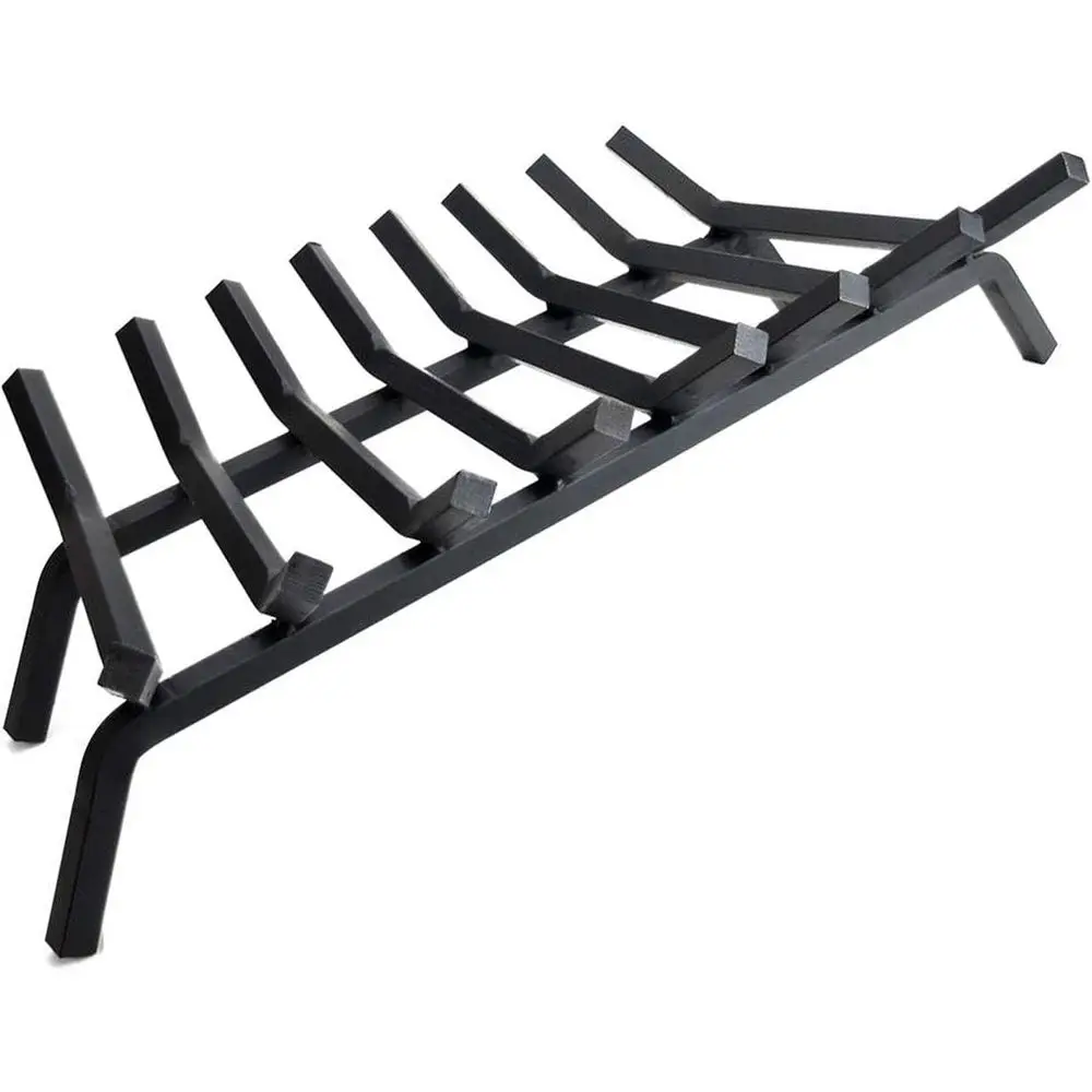 

33-дюймовая 8-секционная решетка для камина, сверхпрочная, из цельной стали, для внутреннего и наружного использования, для розжига дров, кованая, для дровяной печи