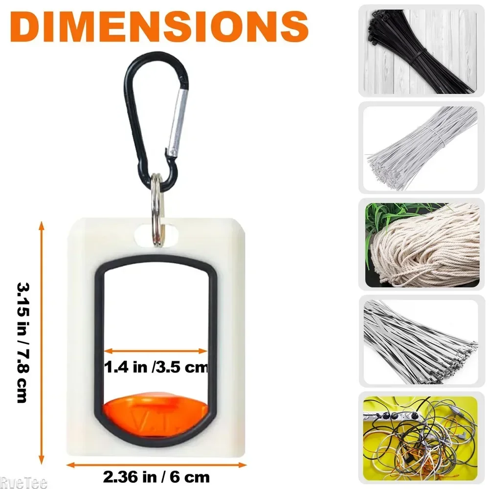 Cable Tie Organizer Portable Durable Square Cable Tie Fluorescent Organizer Nighttime Packing and Strapping Essentials