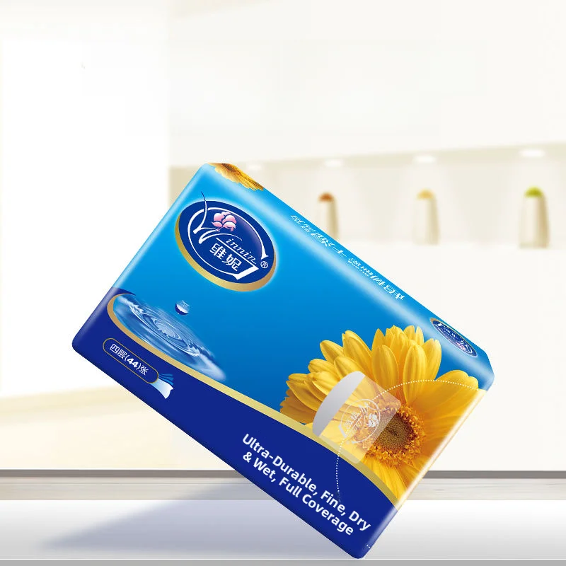 Asciugamani di carta fazzoletto portatile Winnin 60 Pas 205x205mm Dimensioni 4 strati Materiale originale in pasta di legno come per Pa