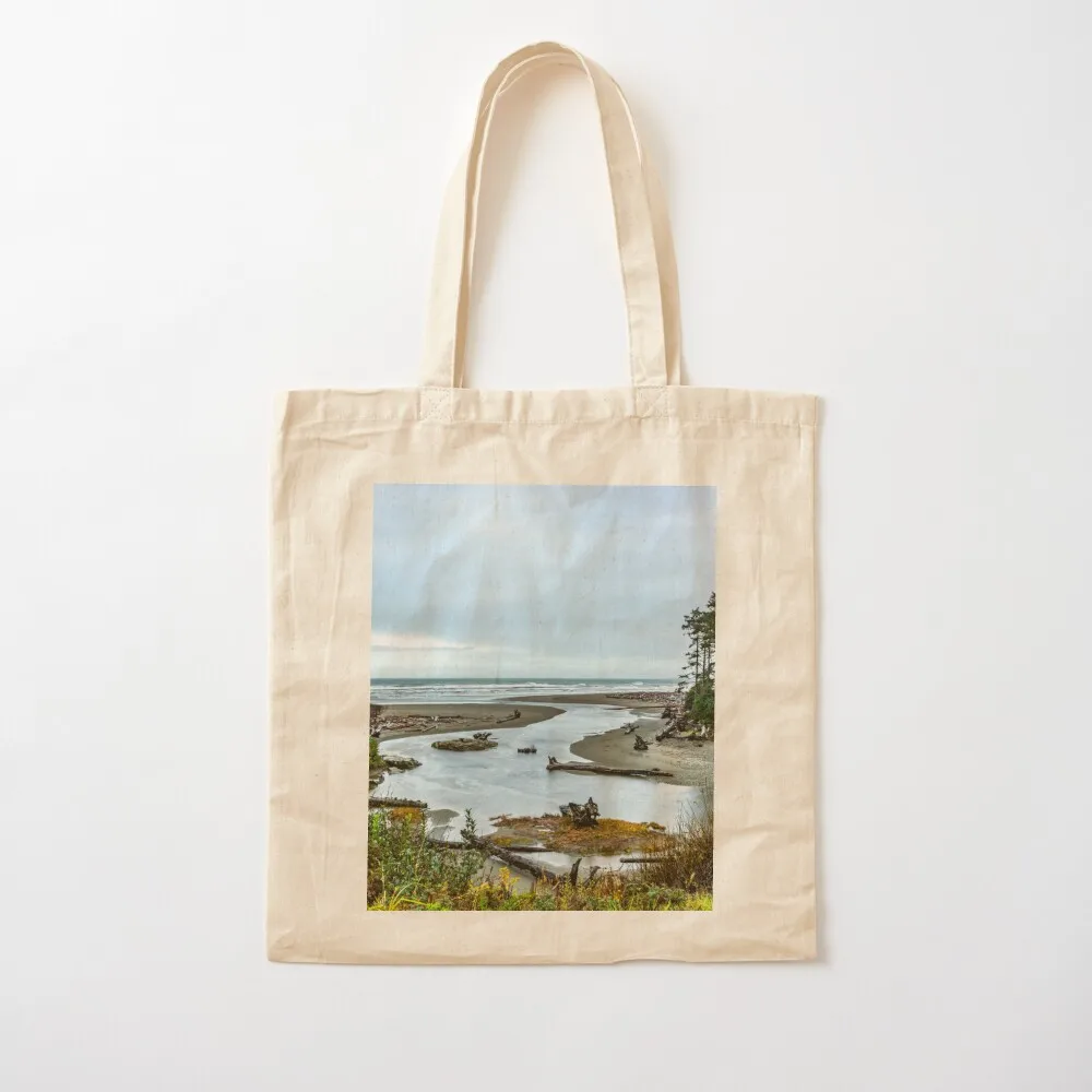 

Kalaloch Creek Meets the Pacific Tote Bag canvas shopping bag Canvas bag Canvas Tote