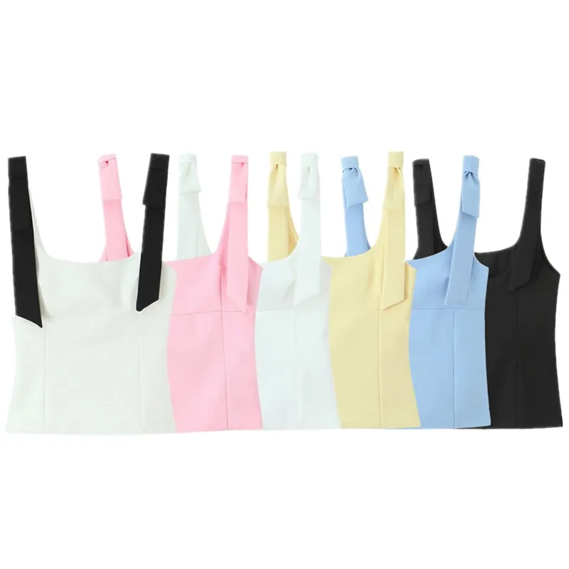 

Весна 202, женская мода, эластичный узел, украшенный универсальным топом, дизайн Sensation 292777, повседневная шикарная женская одежда