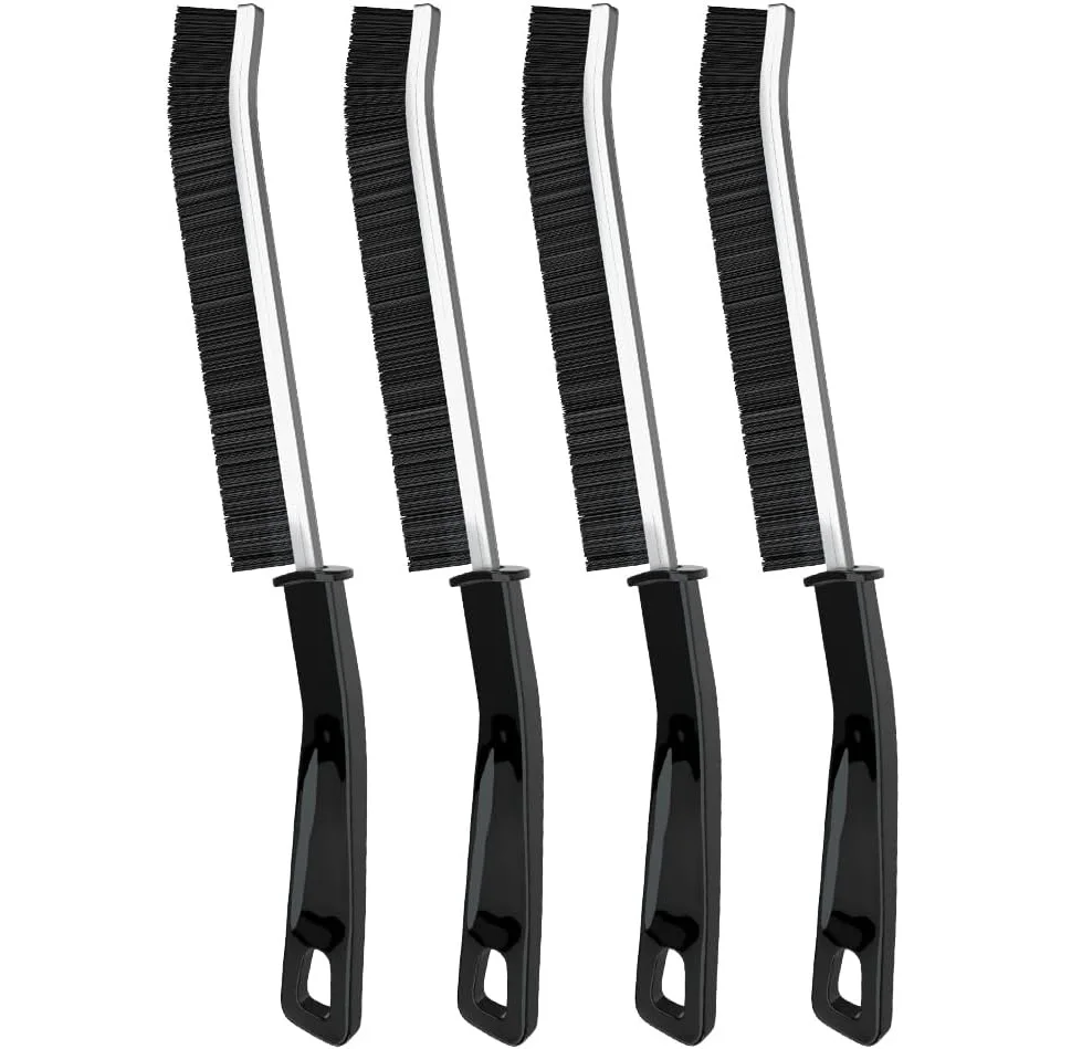 Set van 4 stuks Fug en geperforeerde reinigingsborstels voor hard haar, smalle ramen, badkamer, geperforeerde keuken