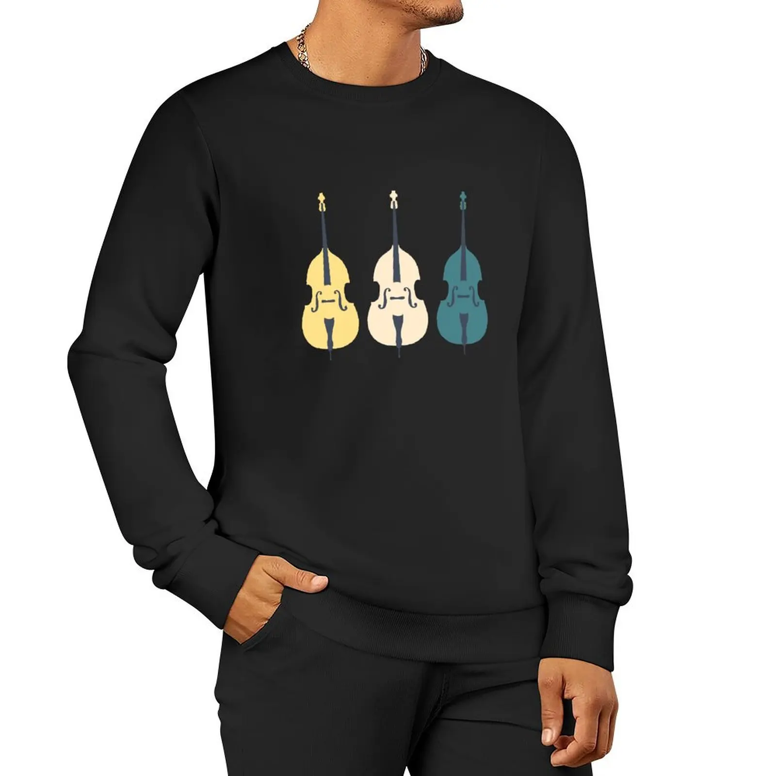 

Trio of Summer Double Basses Pullover Hoodie autumn jacket men anime sweatshirt