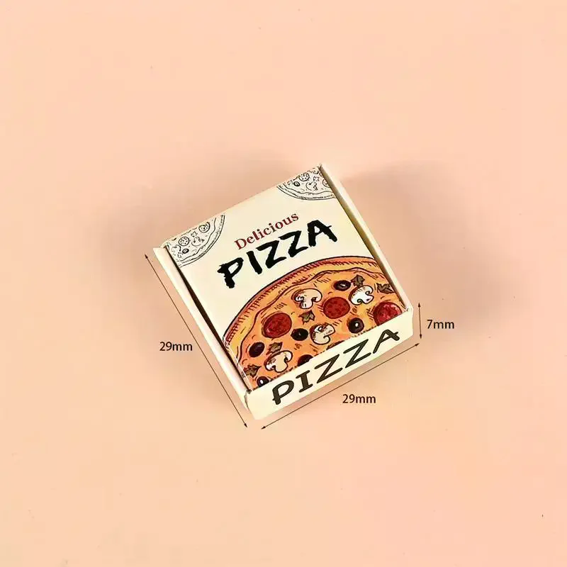 5/10 ชิ้น 1:12 โมเดลกล่องพิซซ่าจิ๋วสำหรับบ้านตุ๊กตา อุปกรณ์ตกแต่งบ้านตุ๊กตา ของเล่นจำลองอาหารจิ๋ว ของเล่นเล่นสมมติ DIY