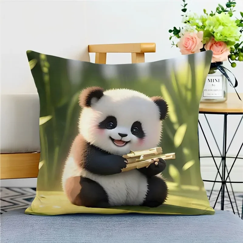 Lovely National Treasure Panda Hug Pillowcase Dormitory Decoration Office Living Room Home Pillowcase