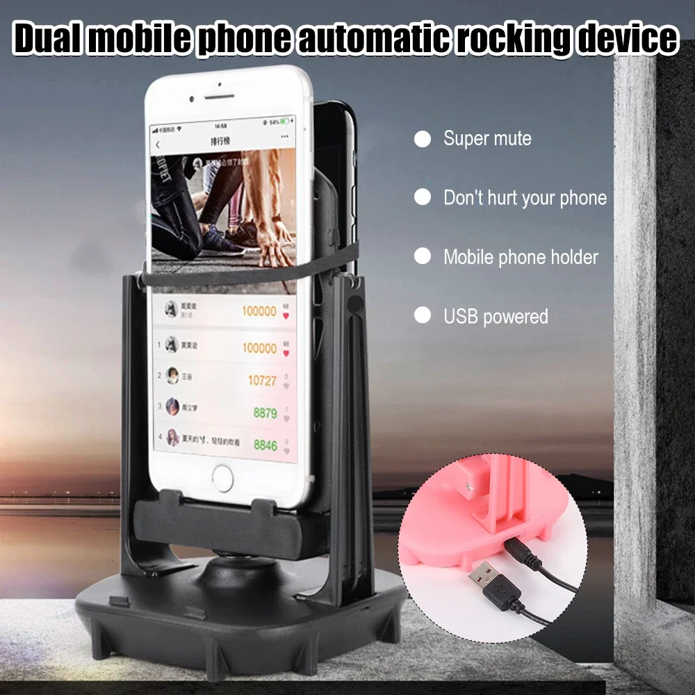 Desk Walking Swing Shaker Mobile Phone Stand Holder Pedometer Brush Stepper For Phone Wiggler Counter For iPhone Samsung Xiaomi image 2
