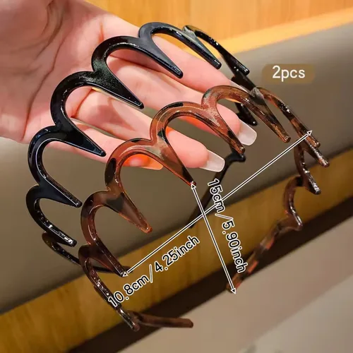 Imagen 2 del producto 1/2 pinzas para el cabello rojas de Internet con dientes y pinzas para el cabello antideslizantes adecuadas para uso diario como accesorios para el cabello para mujeres y hombres