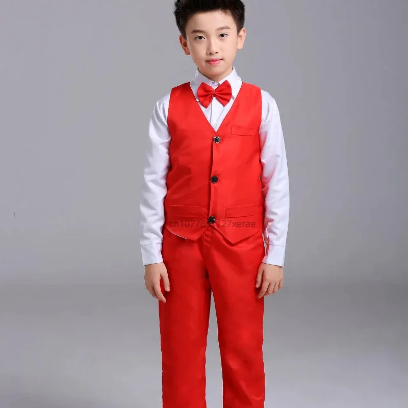 Jazz-Tanzkostüm für Jungen, 3-teiliges Set, bestehend aus Weste, Hemd und Hose aus Polyester, für Kinder von 4 bis 16 Jahren, geeignet für Bühnenauftritte und Chorveranstaltungen. – Detail 9