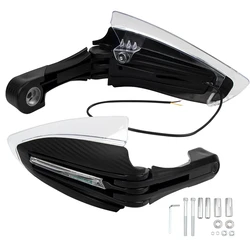 Motorcycle Hand Guards With LED Turn Signal Lights 12V On The Handlebar Protector Covers Motorbike Accessories