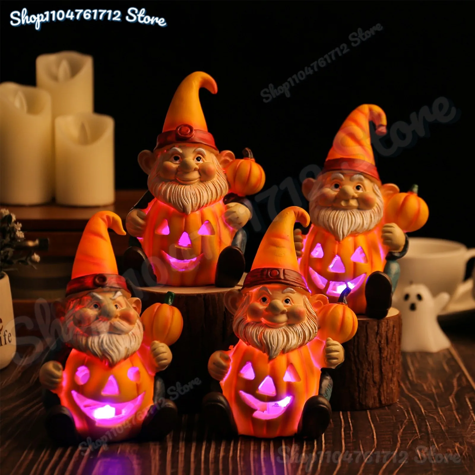 

New Resin Pumpkin Gnome Decoration Christmas Halloween Old Man Decoration Patio Yard Lawn Outdoor Decor Crafts Figurine Ornament