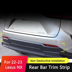 QHCP Car Rear Bumper Trims Foglight Cover Trim Sticker ABS Rear Bumper Strip For Lexus NX 260 350H 400H 22 23 Exterior Accessory