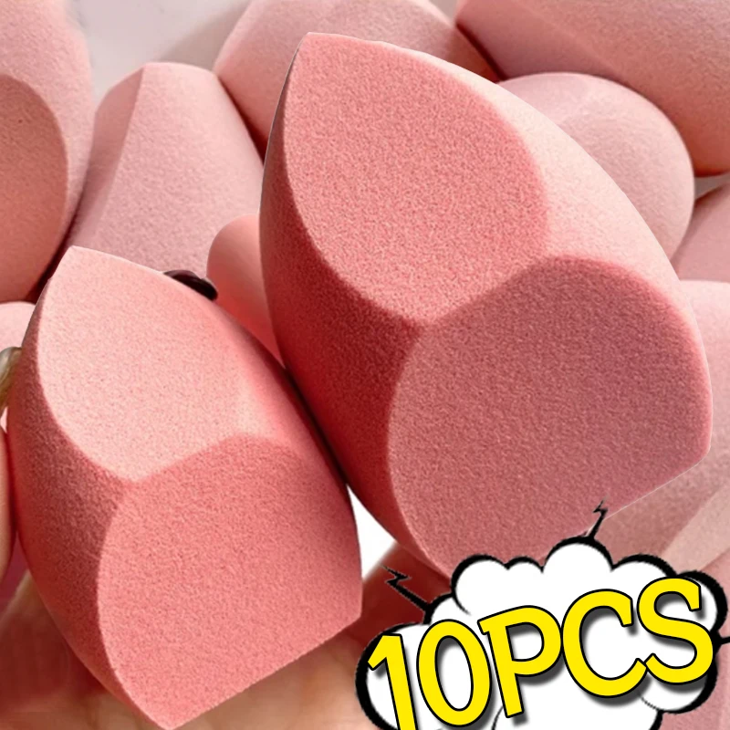 10PCS Makeup Sponge Powder Puff Dry Wet Use Beauty Egg Cushion Foundation Cosmetic Puff Bevel Cut Make Up Sponge Applicator Tool