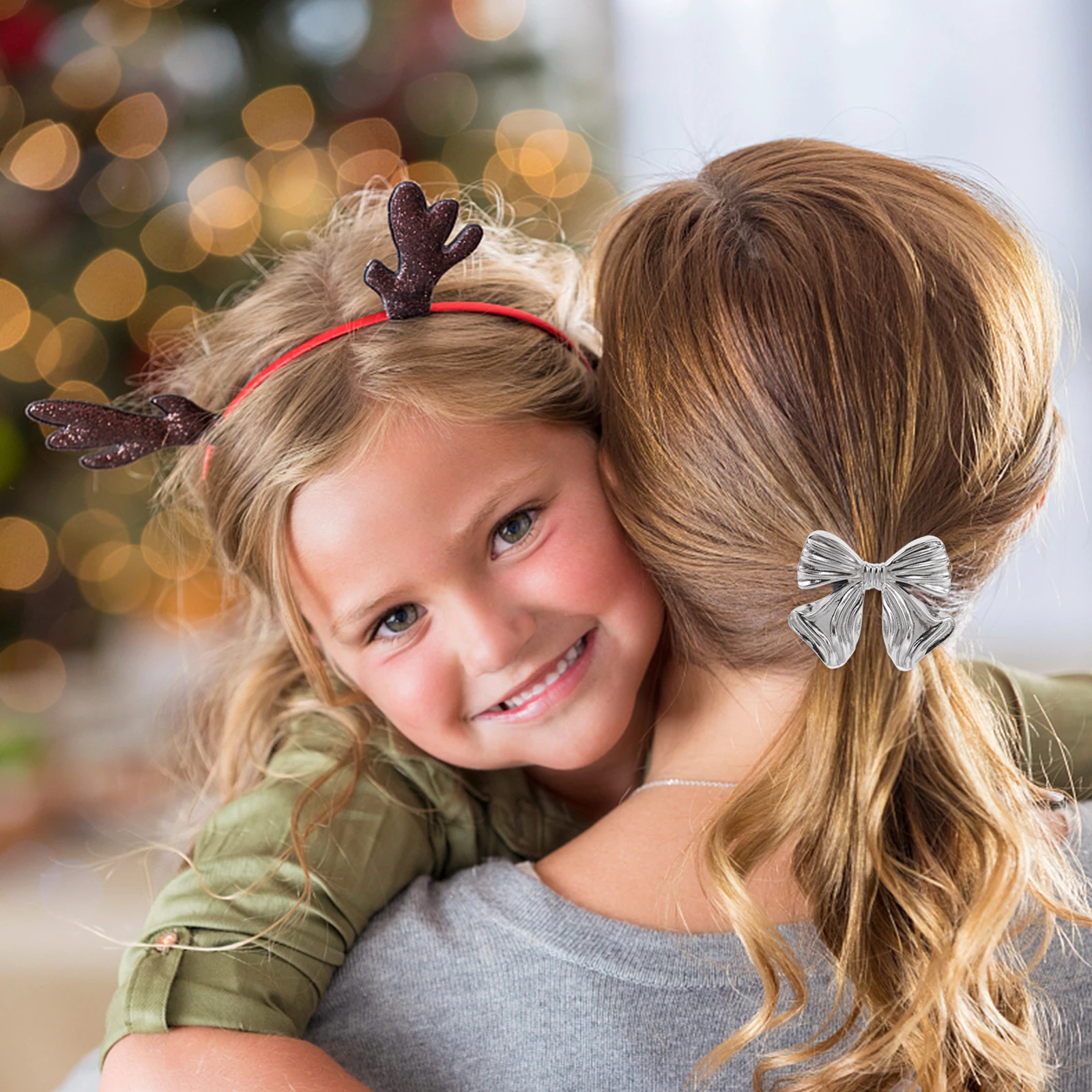 

Elegant Alloy Bow Hair Ties Versatile Ponytail Holders Soft Materials Stylish Design Decorative Accessories For Women Girls Hair