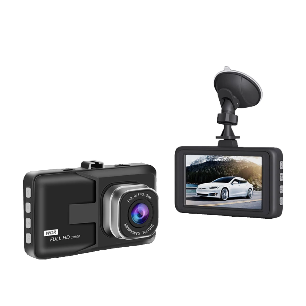 2 Channel 3inch Car DVR Dashcam HD 1080P Front and Rear Dual Lens Wide angle Loop RecordingBlack Box Car accessories