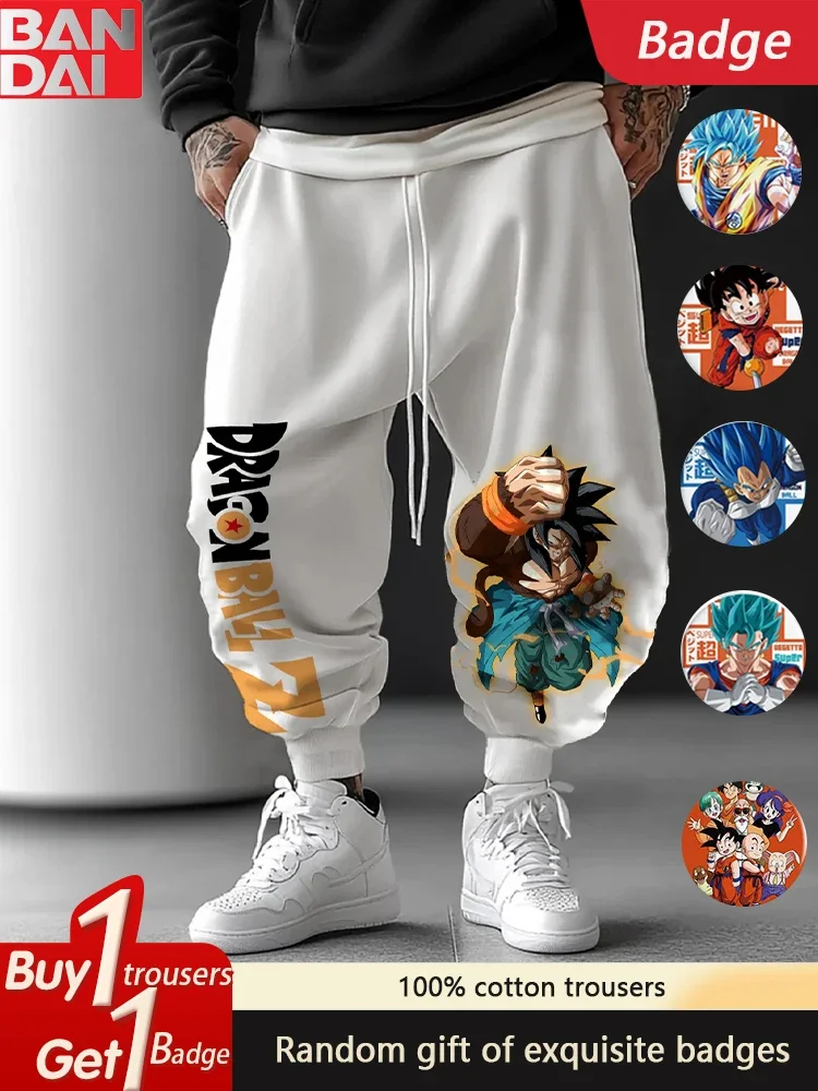 

Dragon Ball Animation Peripheral Printing Pure Cotton Loose Trousers American Men's and Women's Hip-hop Leggings
