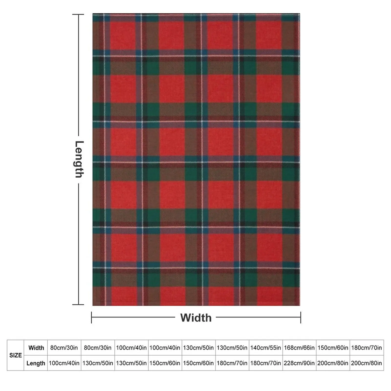 Sinclair Scottish Tartan Throw Blanket wednesday Comforter Blankets