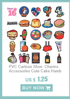 Cute Shoe Charms PVC Shoe Decorations Accessories for Clogs Sandals Wristband DIY
