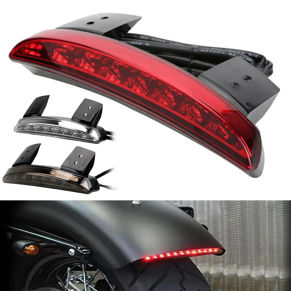 Motorcycle Motorbike Tail Light Rear Fender LED Break Stop Lamp case for Harley XL883L XL883N Iron XL1200n Chopped Free Shipping