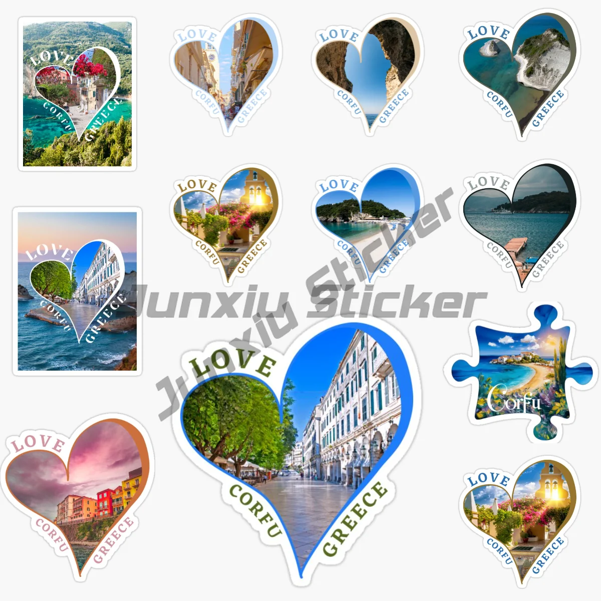 

CORFU GREECE Flag Travel Scenery Car Sticker Vinyl Self-adhesive Decal Decorative Decal