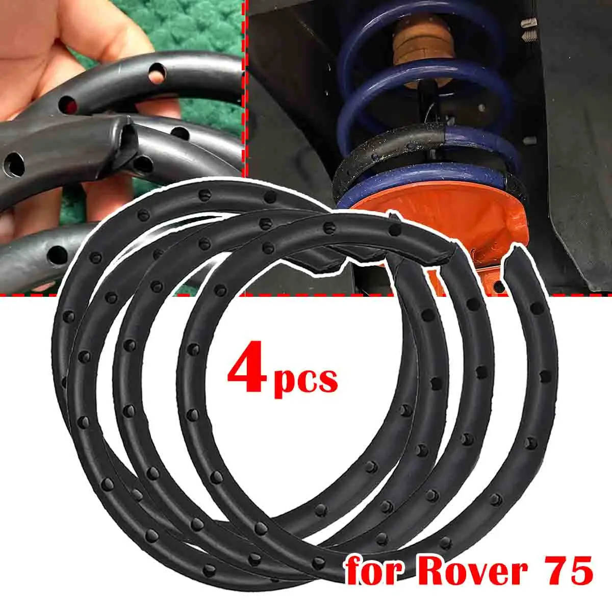 

4Pcs Rubber Coil Spring for Rover 75 Shock Absorber Front Rear Lower Suspension Protector Parts Kit Auto Universal Accessories