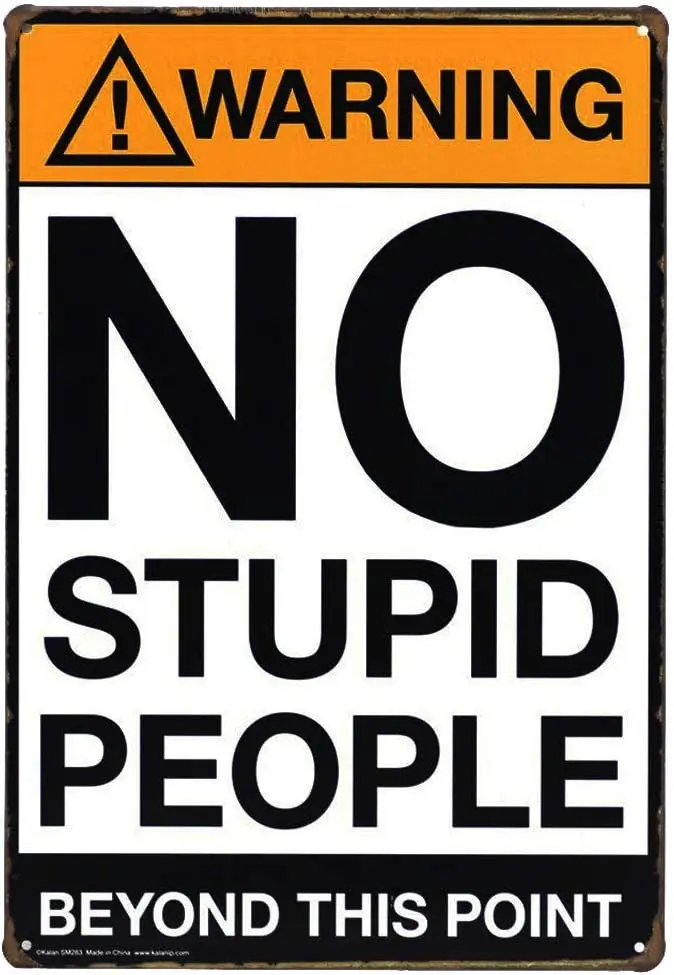 ARTCLUB Warning People Beyond This Point Metal Tin Sign Wall Decor--Tin Sign