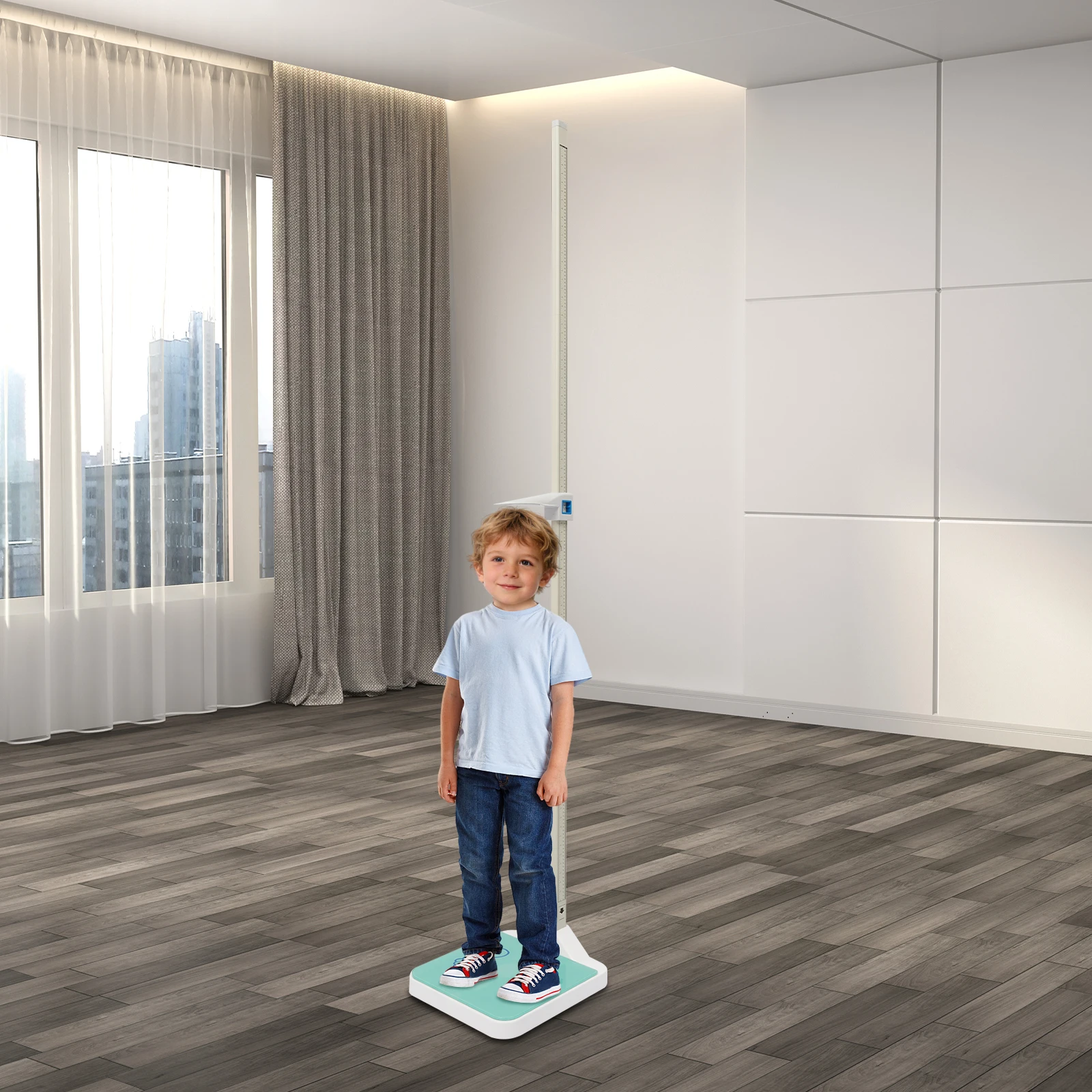 

Цифровые весы-ростомер, 3,94-86,6 дюймов, со стадиометром и голосовым оповещением, напольные медицинские весы с LED-дисплеем