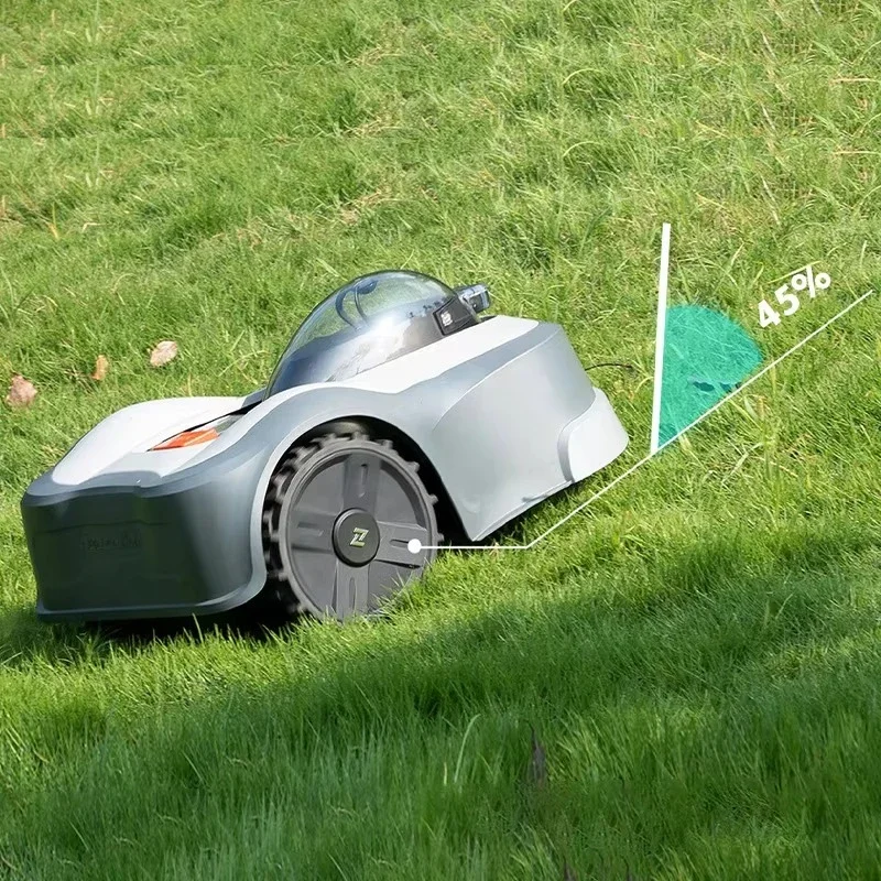 تخصيص تحديد المواقع الذكية جزازة العشب روبوت الذكاء الاصطناعي 1600 واط المنحدر 45 درجة شحن سريع N2000 جزازة العشب