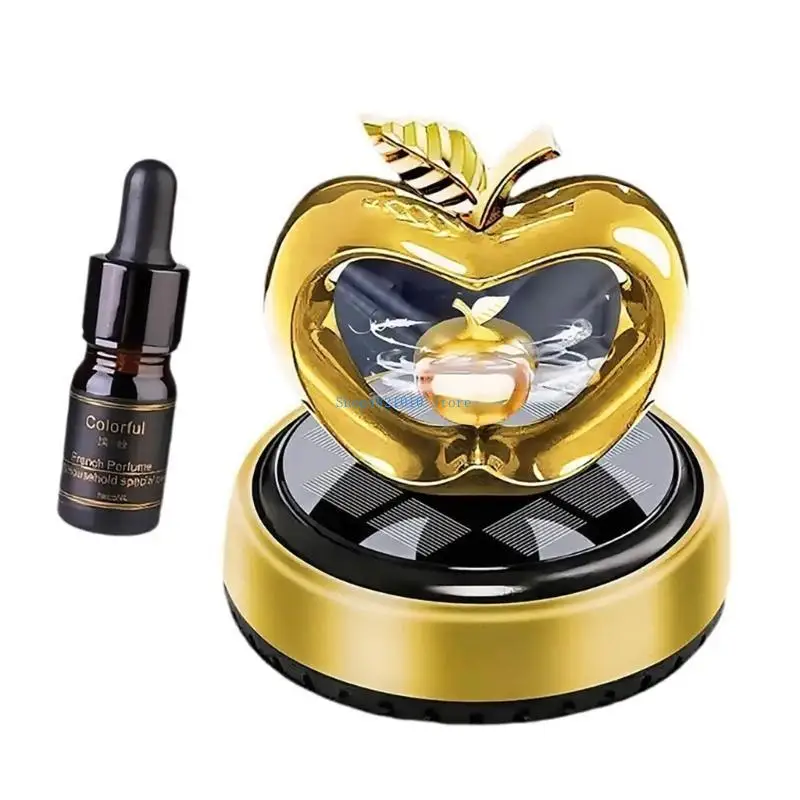 T3LF ソーラーカーフレグランスオーナメント ハート型太陽エネルギー車の香りディフューザー装飾用ダッシュボードフレグランス