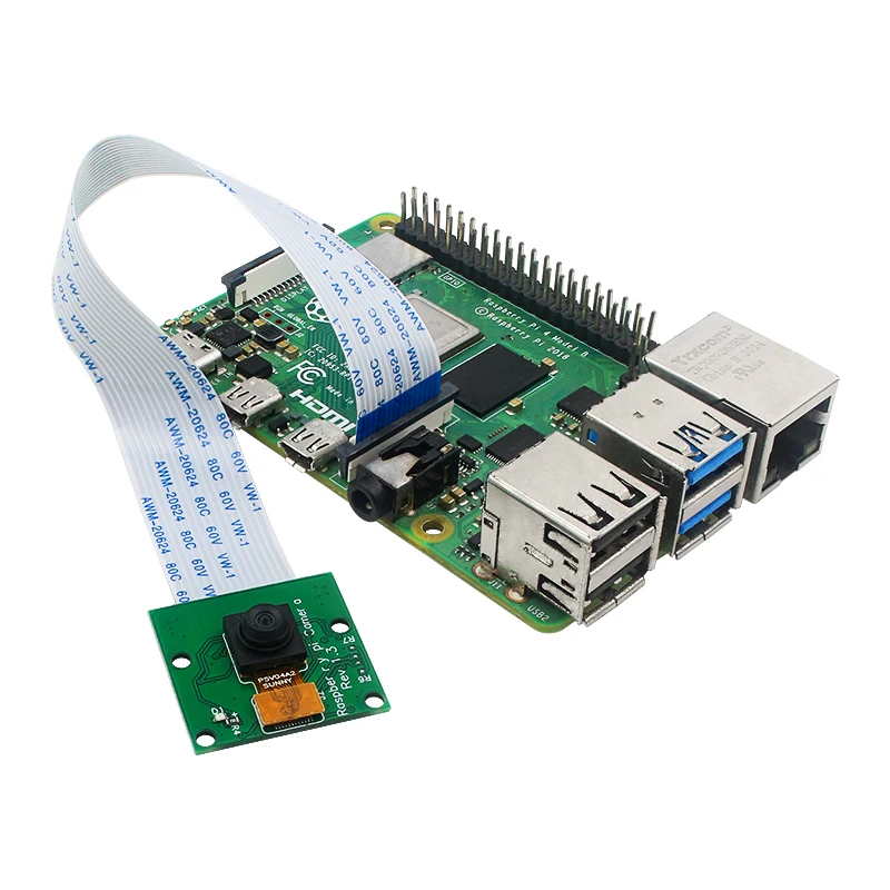 Caméra Raspberry Pi 5MP, webcam OV5647, mise au point automatique des partenaires, technologie avec 15cm FDavid, 65 °, 120 °, 4B, 3B +, 3B